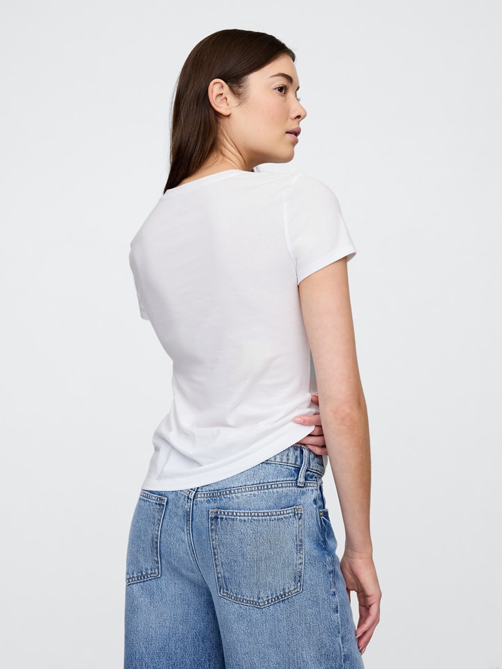 GAP 2er-Set: Shirts in Rosa/ Weiß günstig kaufen