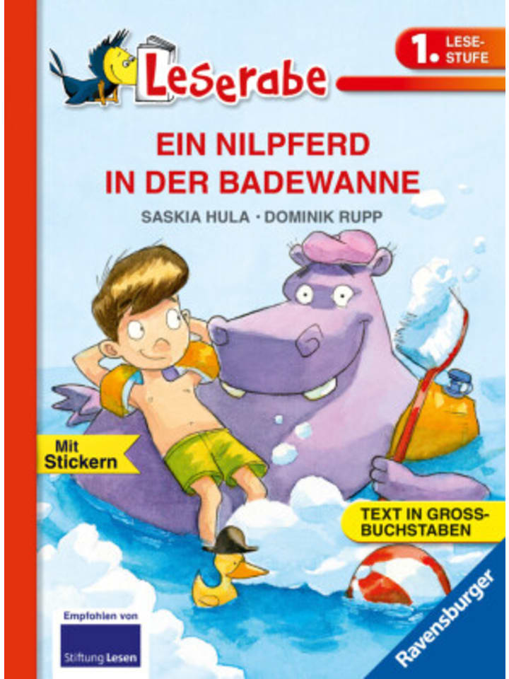 Ravensburger Verlag GmbH Buch - Leserabe 1. Lesestufe - EIN NILPFERD IN DER BADEWANNE günstig kaufen onesize