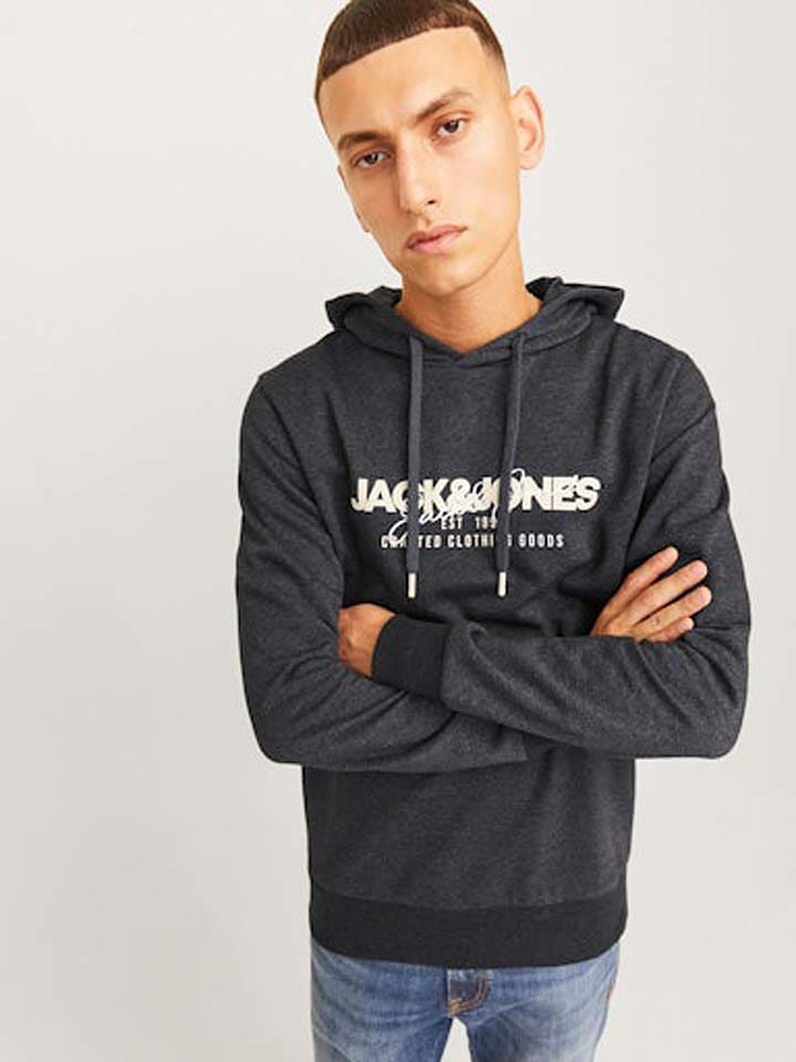 Jack & Jones Hoodie in Anthrazit günstig kaufen