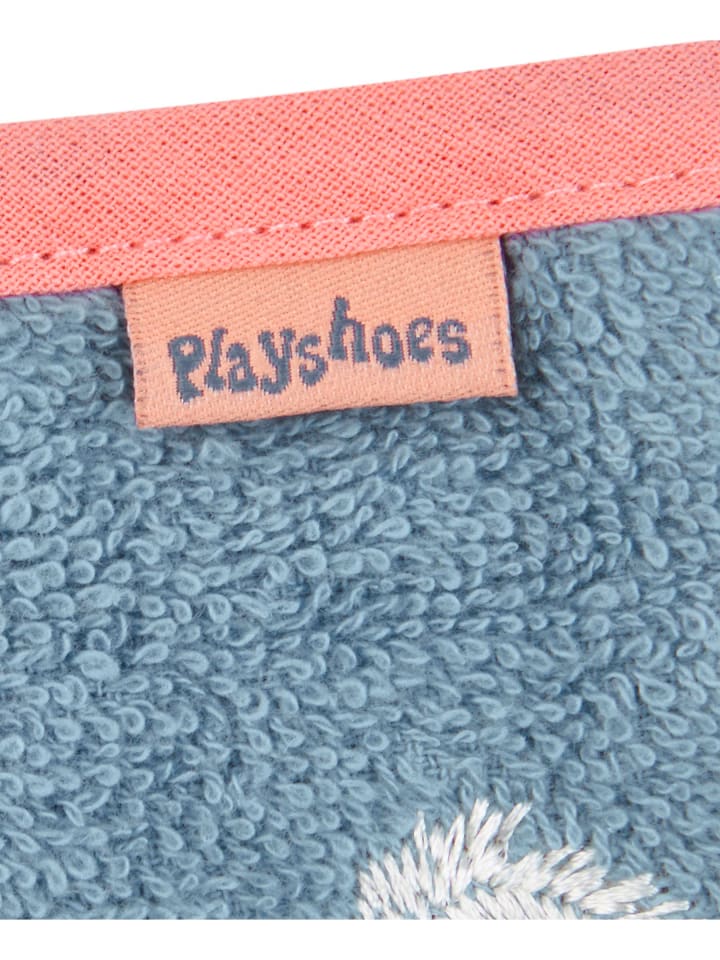 Playshoes Frottee-Waschhandschuh Palmen in blau günstig kaufen onesize