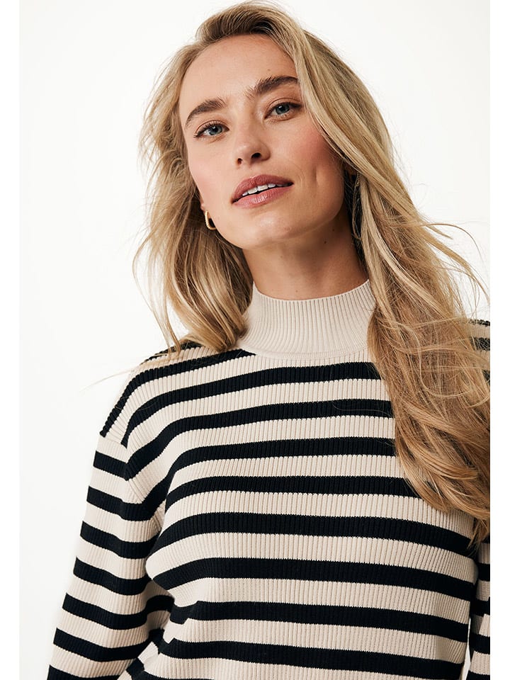 Mexx Pullover in Beige/ Schwarz günstig kaufen