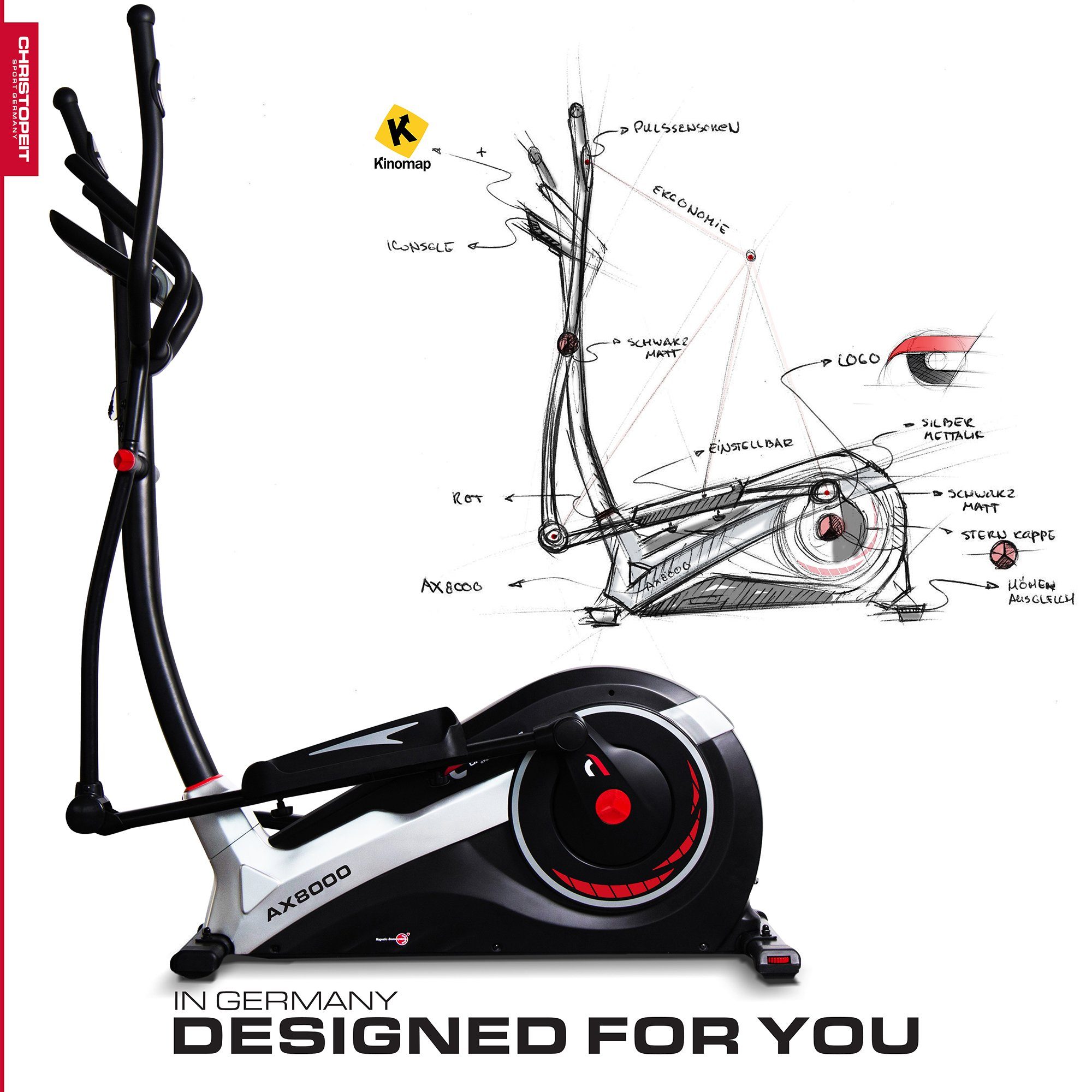 Christopeit Sport® Crosstrainer-Ergometer AX 8000
