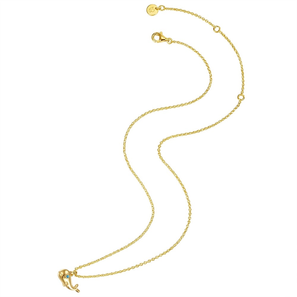 Glanzstücke München Collier en argent Baleine Argent sterling Oxyde de zirconium (CZ) en Or jaune collier