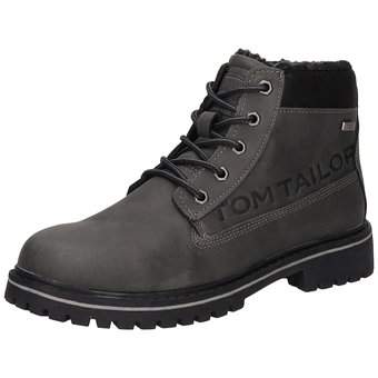 Tom Tailor Schnür Boots in schwarz