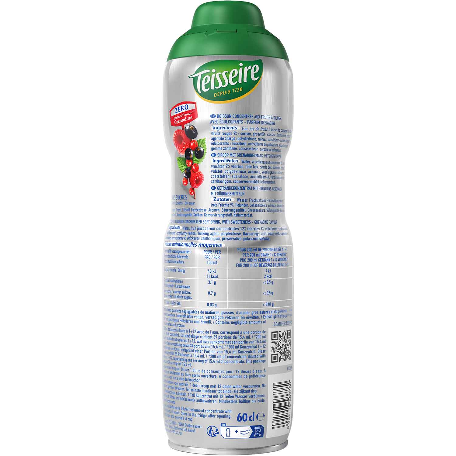 Teisseire Zero Grenadine 600ml