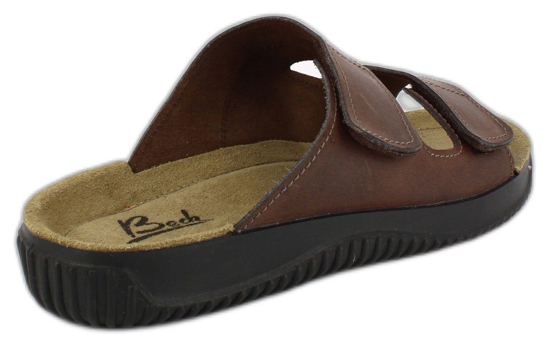 Beck Herren-Pantolette Ben mit Klettverschluß, Hausschuh