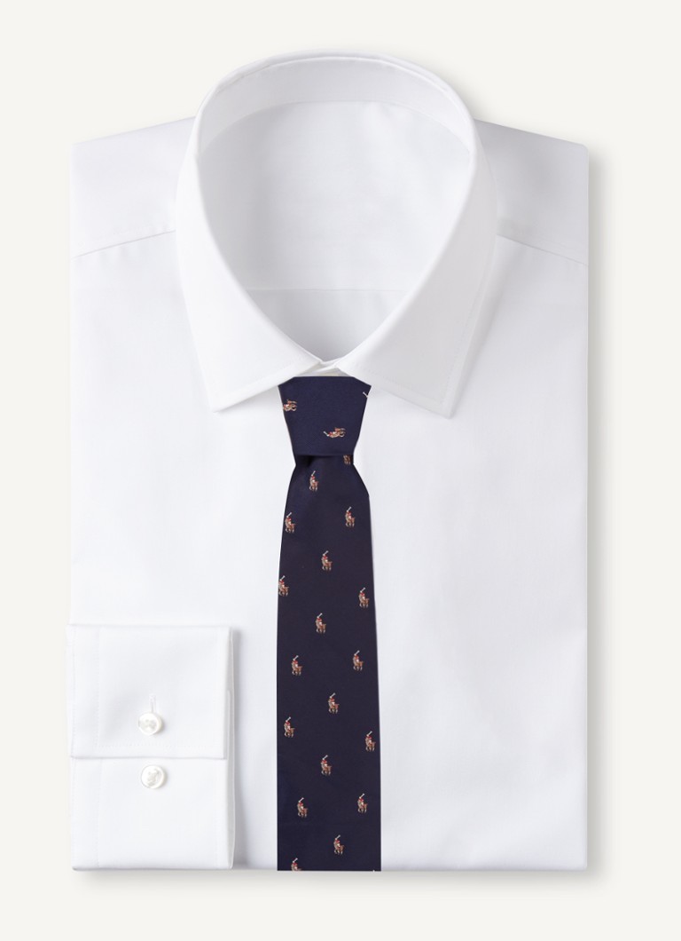 Ralph Lauren Silk tie with logo embroidery