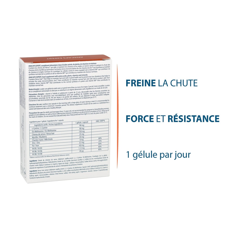 Ducray ANACAPS EXPERT Complément alimentaire An tichute cure 3 mois Complément alimentaire
