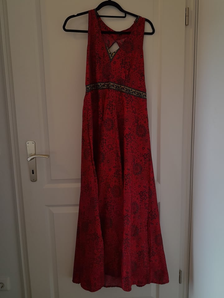 Aller Simplement Kleid in Rot/ Türkis günstig kaufen 38/40