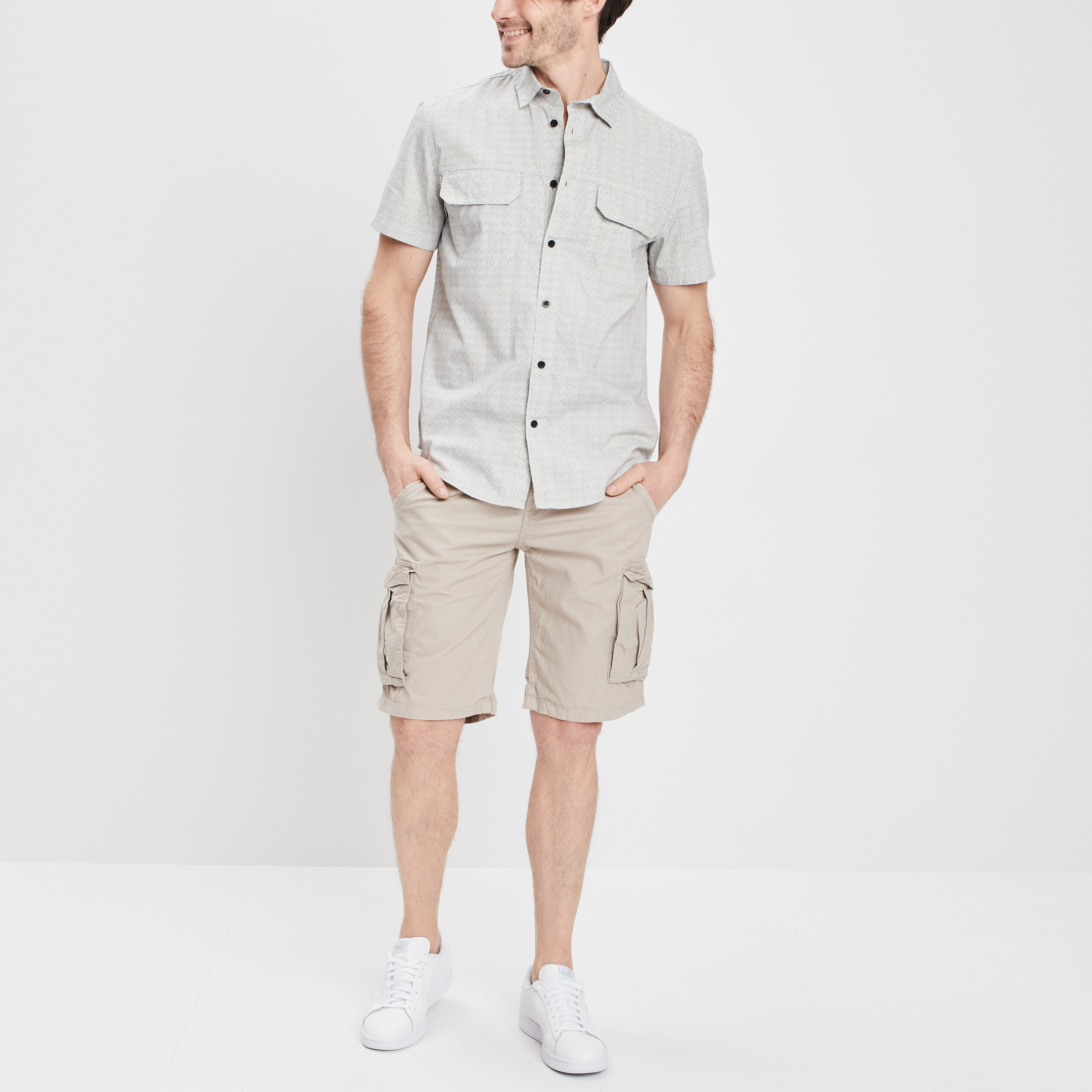 Bermuda cargo Trappeur beige homme | La Halle