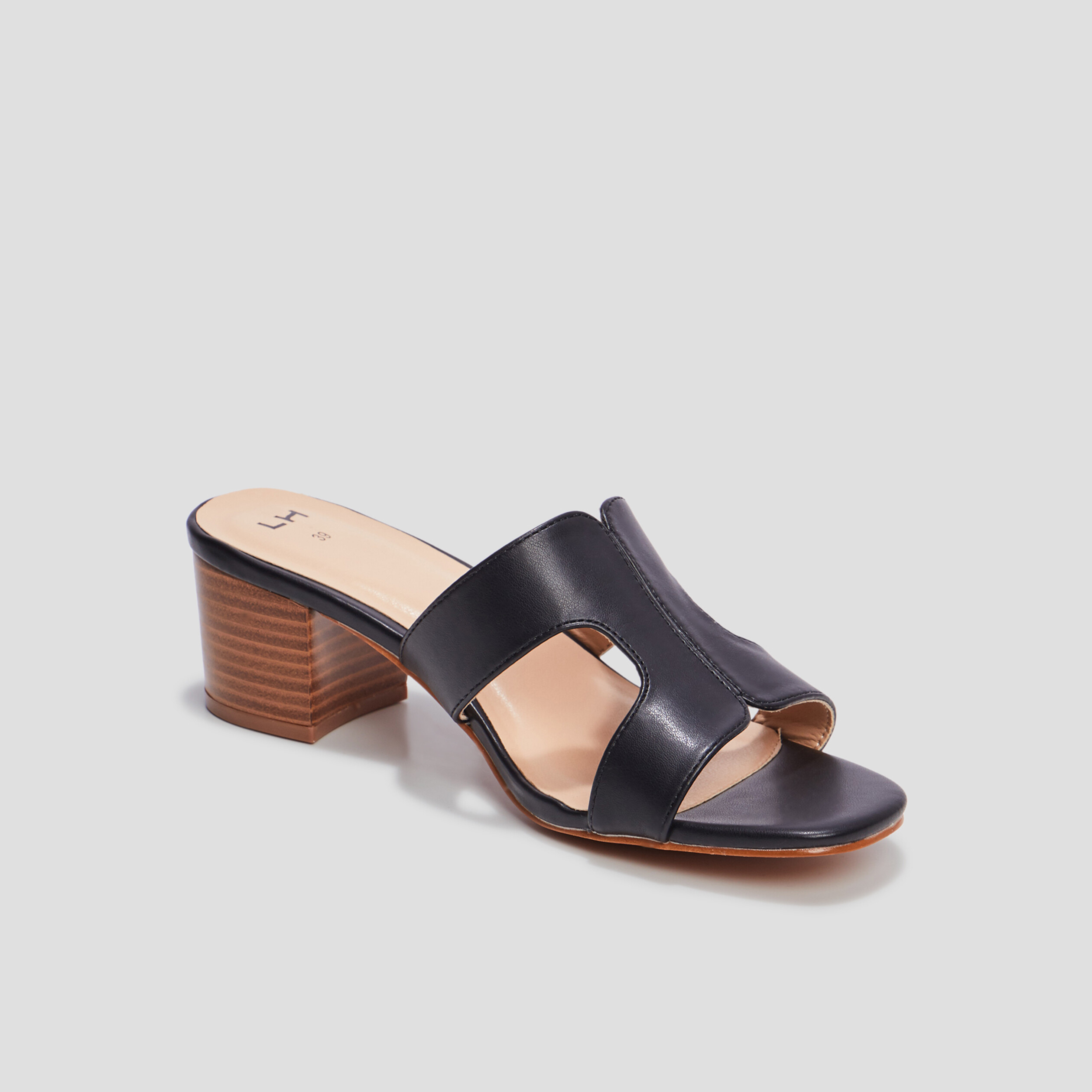 Mules à talons noir femme | La Halle