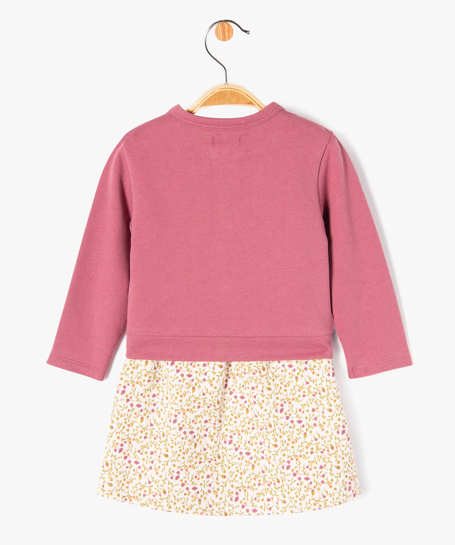 Ensemble bébé fille 2 pièces : robe + gilet ecru | GEMO