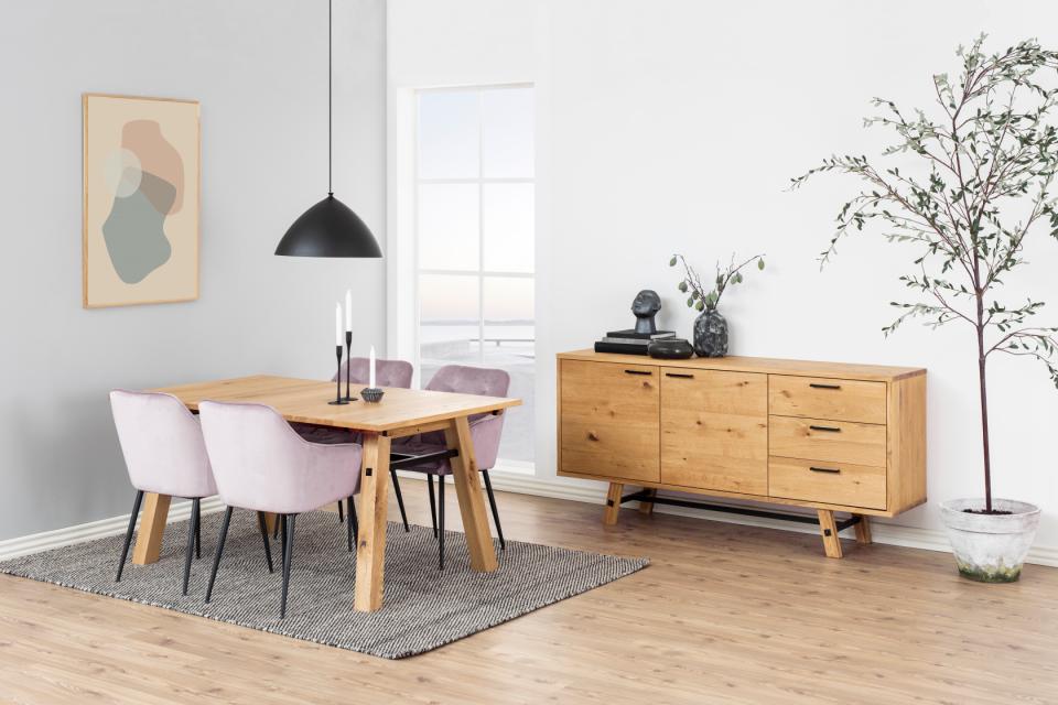 2er Set Armlehnenstuhl Brooke Samt Rosa
