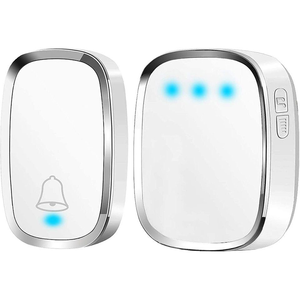 Haiaveng Türklingel-Set Funk-Türklingel, wasserdicht innen und außen, mit LED-Anzeige