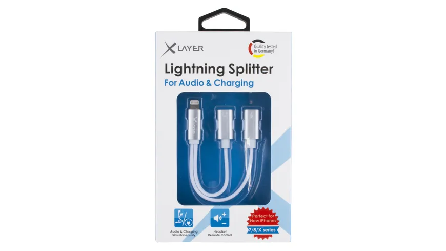 Xlayer Kabel Dual Lightning Adapter (1x Lightning auf 2x Lightning) White