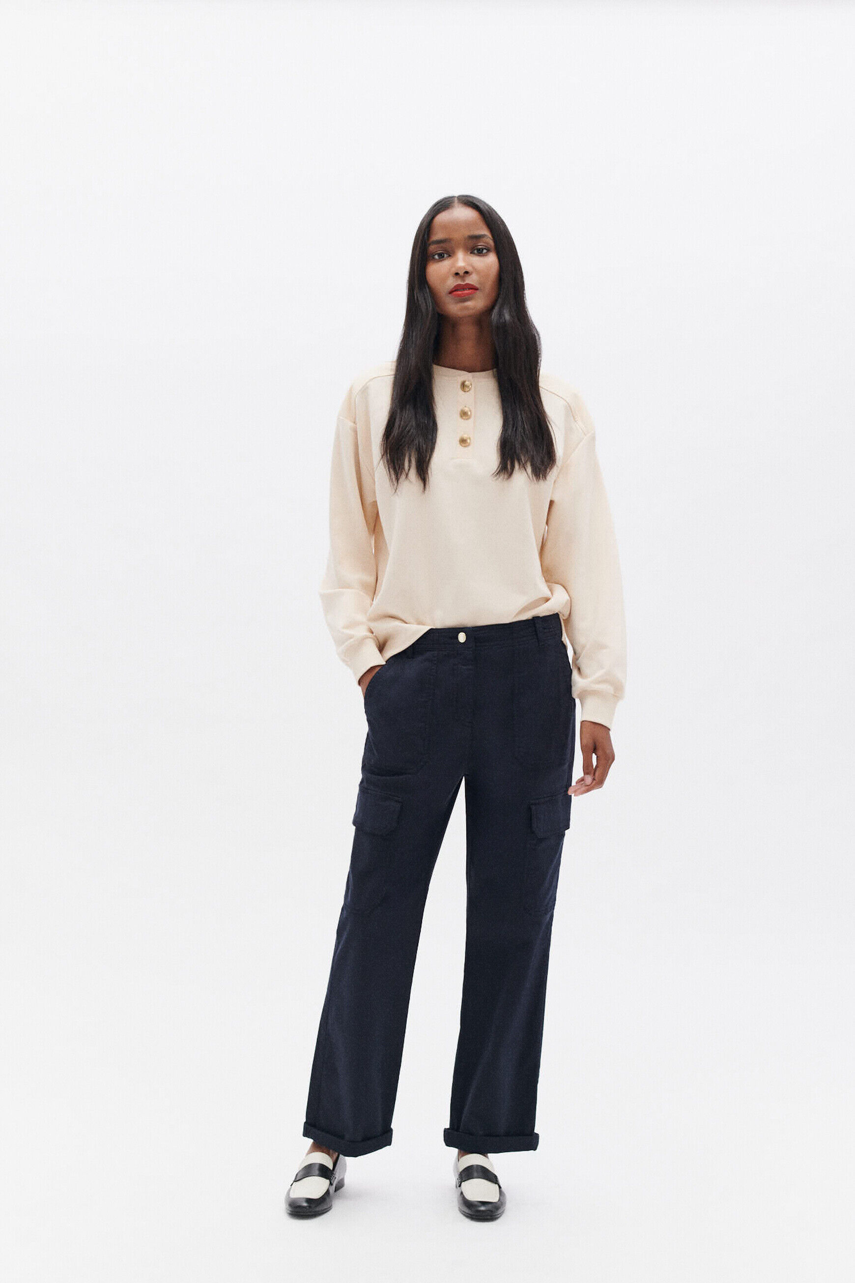 T-shirt tepale ecru femme