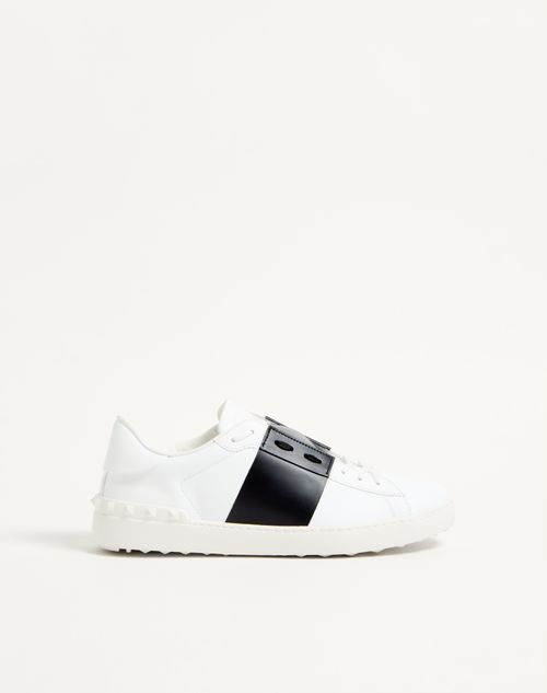 Baskets ouvertes en cuir de veau