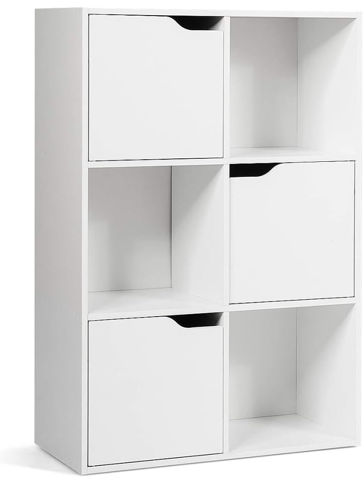 COSTWAY Bücherregal 6 Fächer in Weiß günstig kaufen onesize