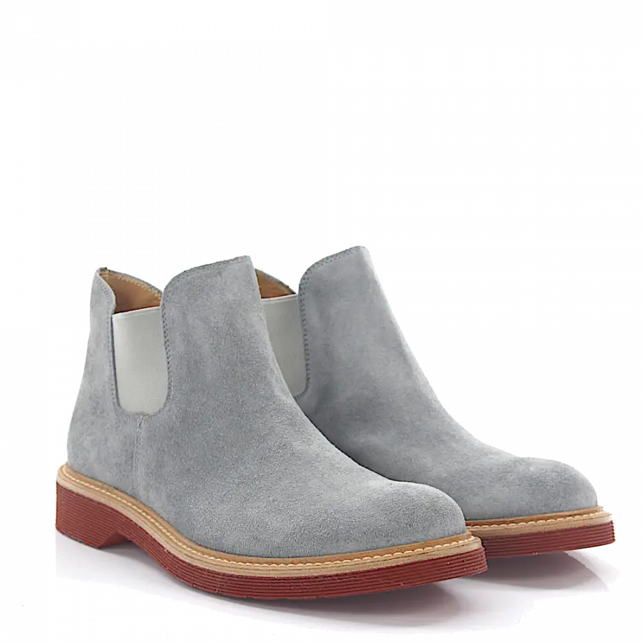 Budapester - Chelsea Boots Veloursleder - grau