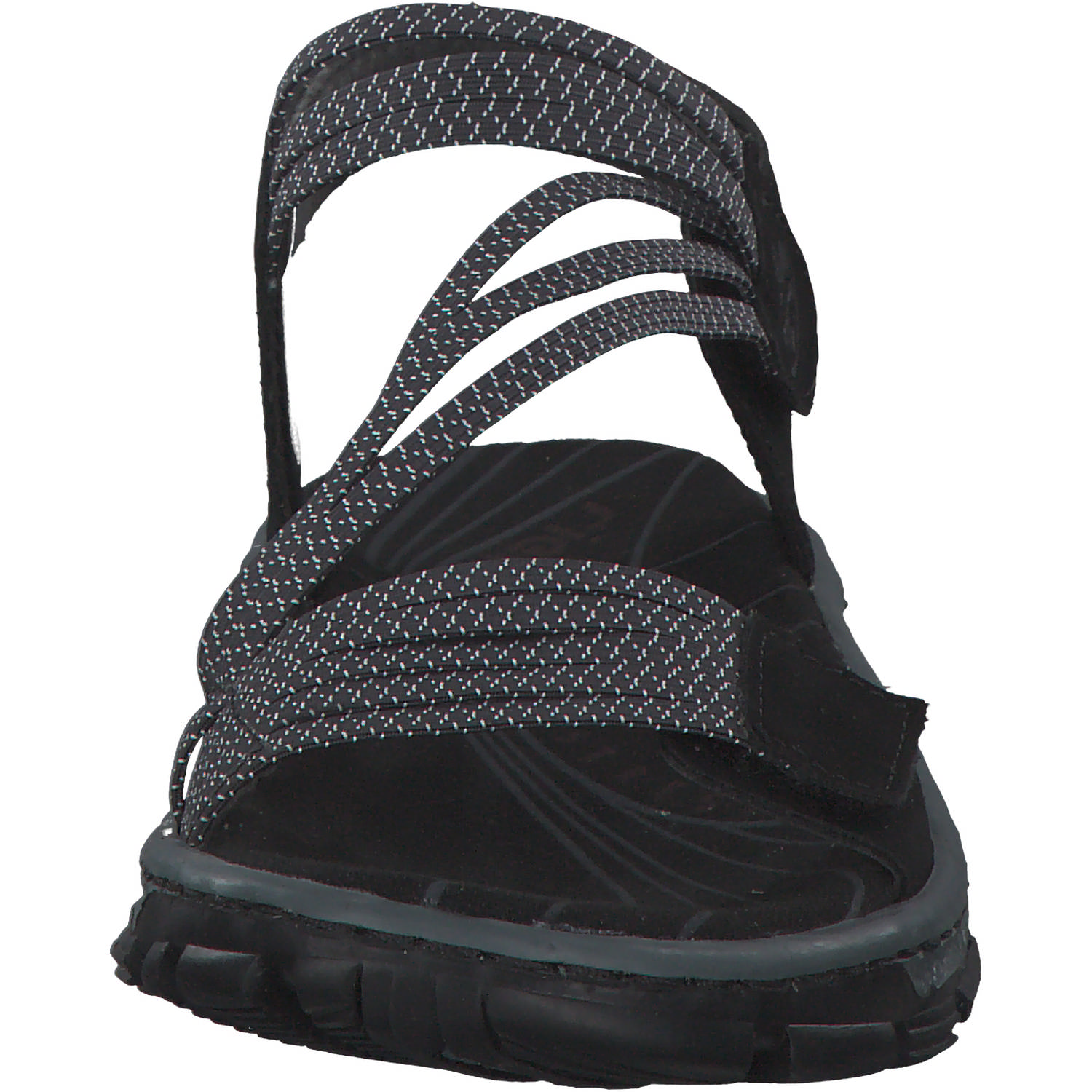 Rieker 68871, Sandalen, Damen, Schwarz