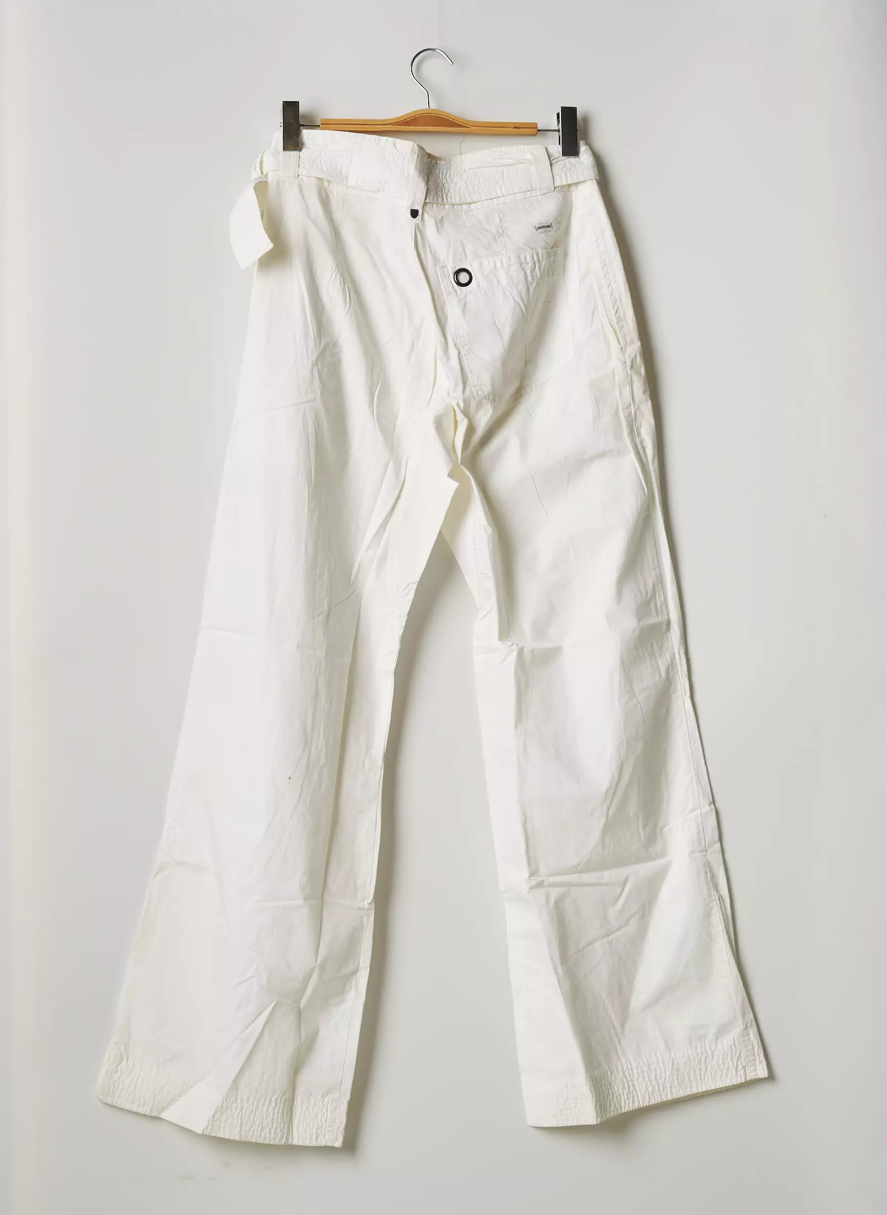 Aem Kei Pantalons Larges Femme couleur beige