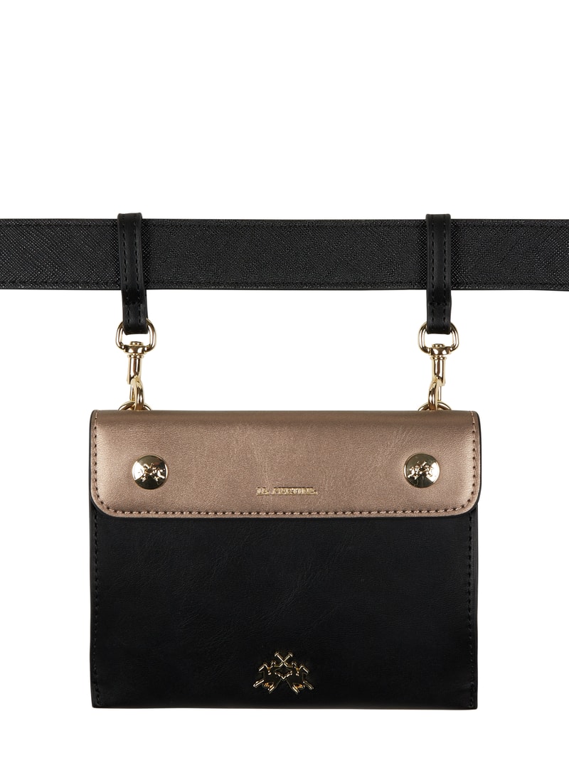Gürteltasche in Leder-Optik in schwarz