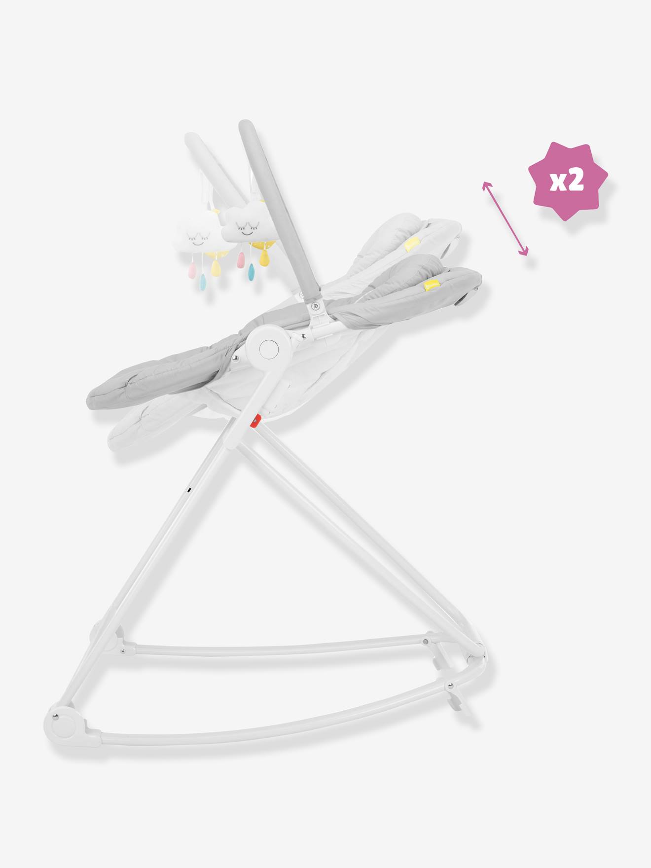 Transat en hauteur BADABULLE Compact’Up gris foncé (moonlight)