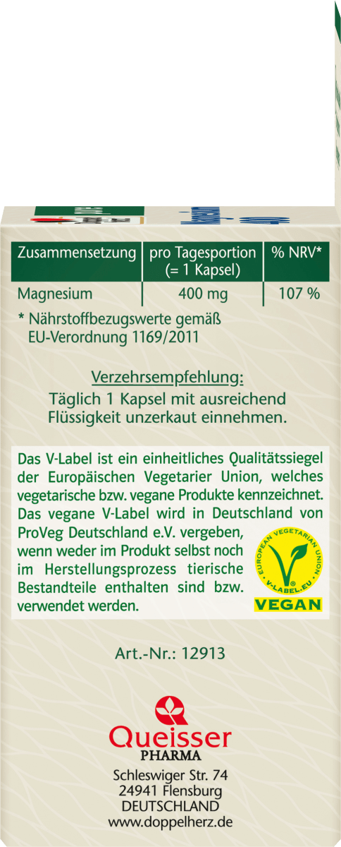 Magnesium 400 Kapseln 60 St, 45,7 g