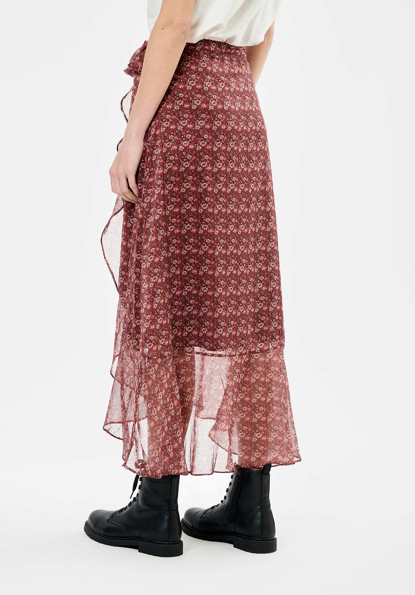 BAELI  Jupe portefeuille fleurie Femme