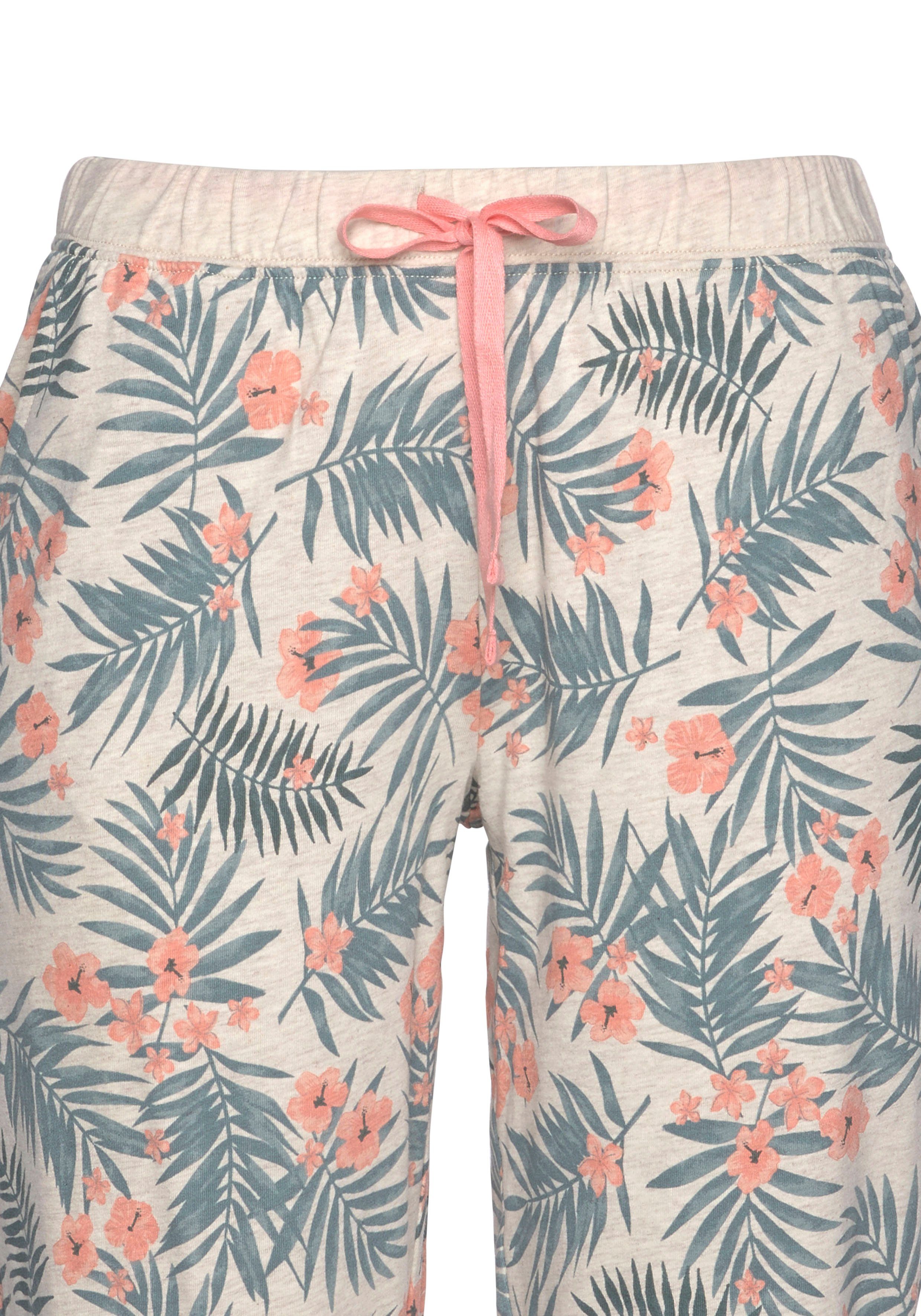 LASCANA Pyjama (2 tlg., 1 Stück) mit gemusterter Hose