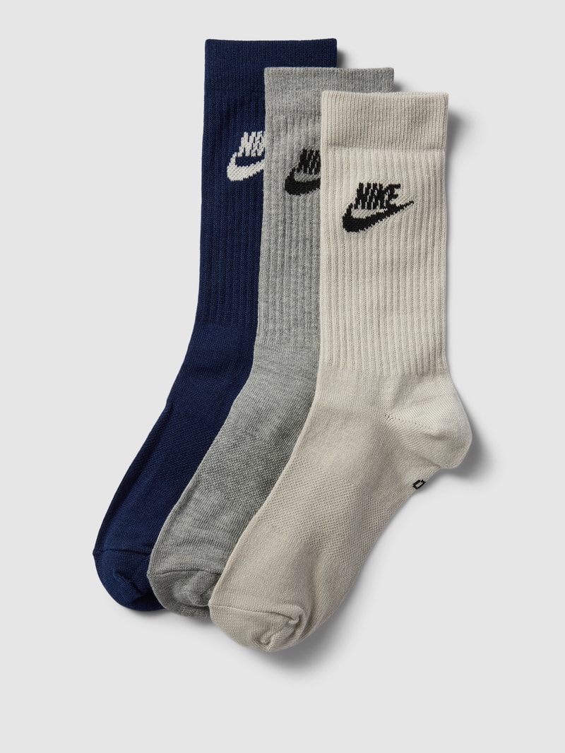Socken im 3er-Pack in offwhite meliert