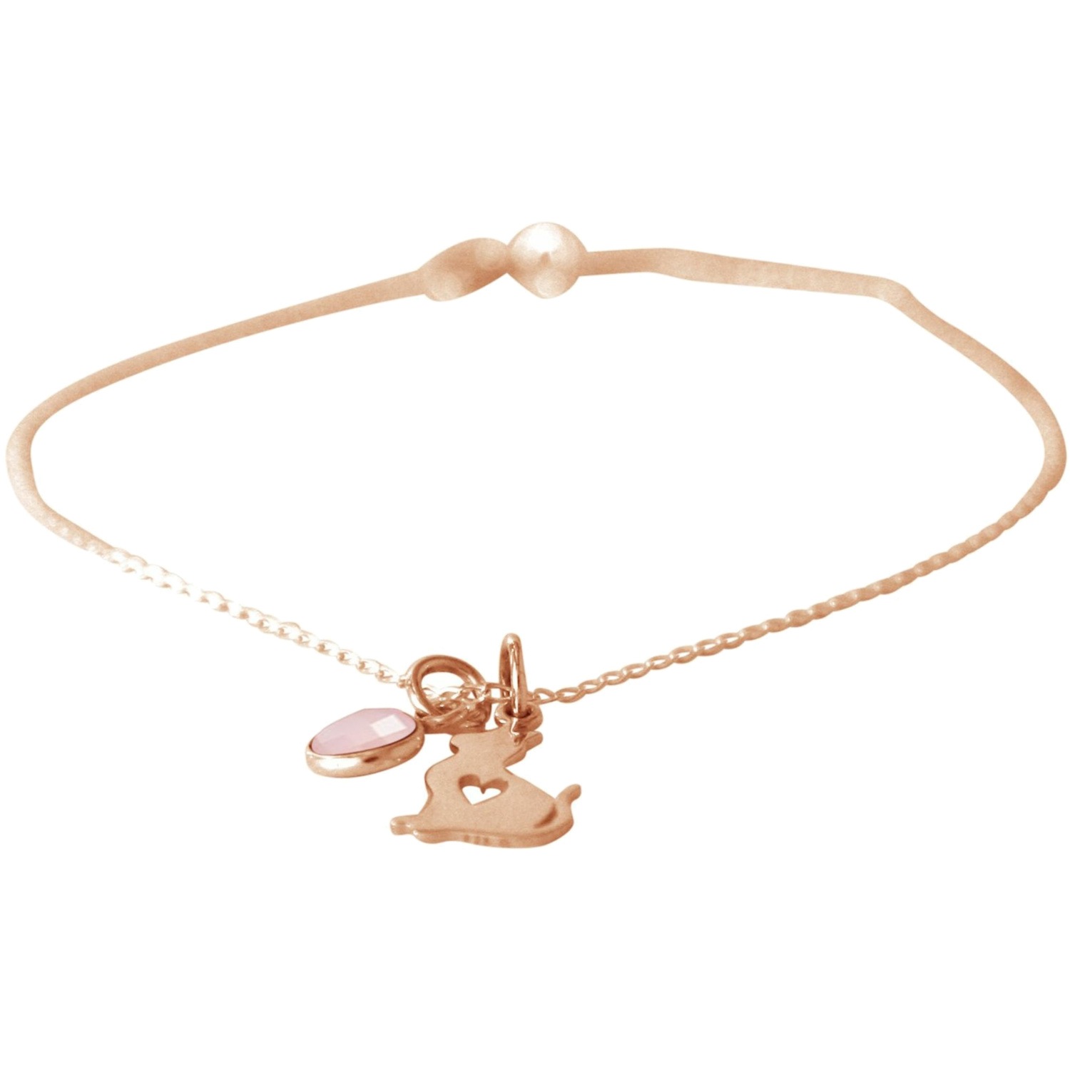 Armband 'KATZE - KÄTZCHEN Rosenquarz'