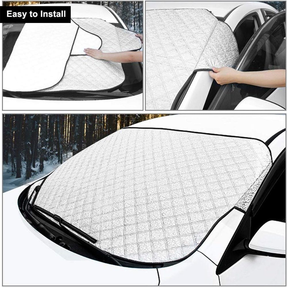 Runxizhou Autosonnenschutz Frostschutz Auto Frontscheibe Abdeckung 147X100CM, (1-St)