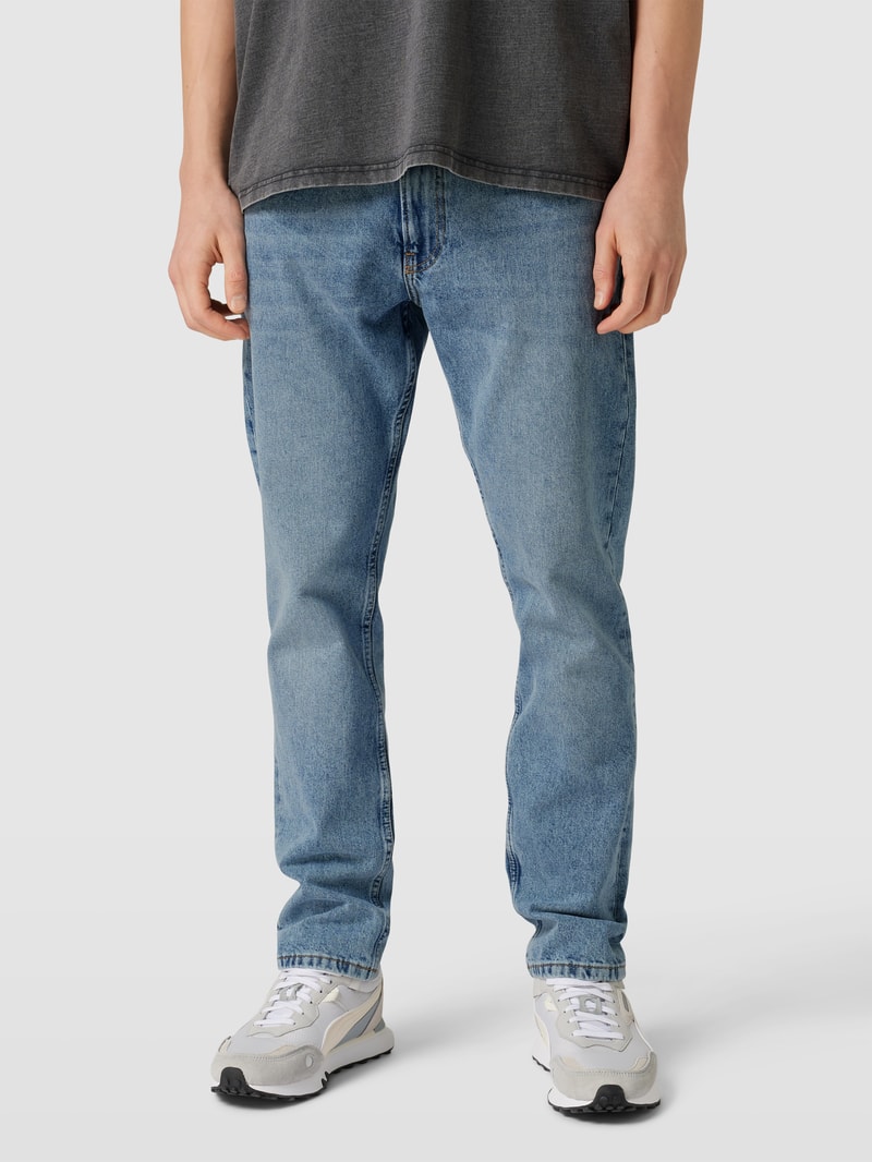 Straight Fit Jeans mit Label-Details Modell 'AUTHENTIC' in hellblau