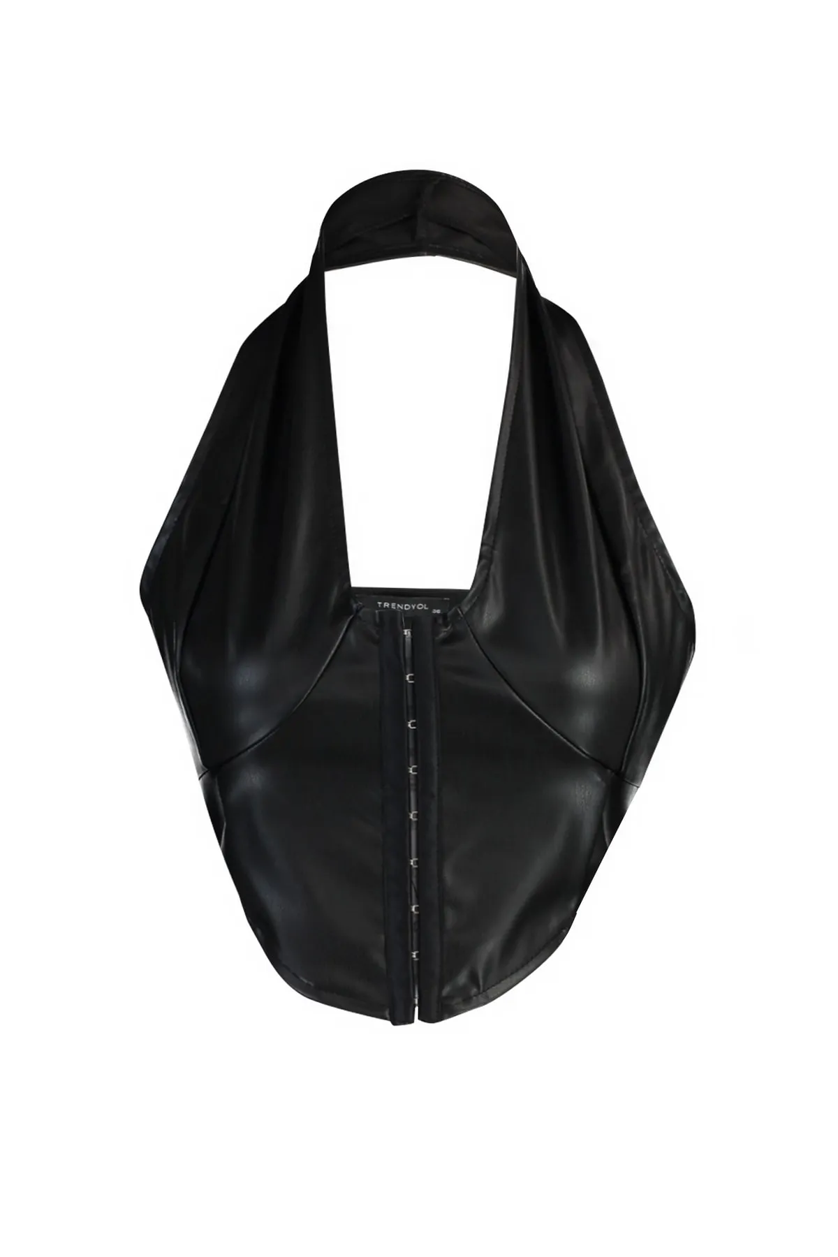 Trendyol Collection  Bustier mit schwarzem Kragen und detailliertem Ausschnitt TPRAW23BS00041