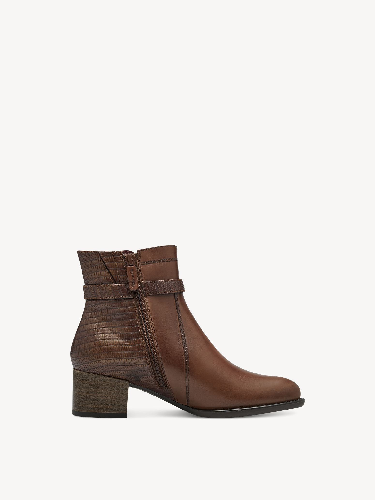 Bottine en cuir - marron