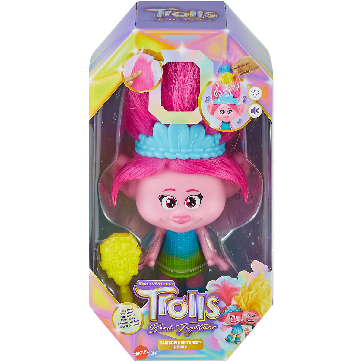 Trolls Musik-Magie Poppy mit leuchtendem Haar