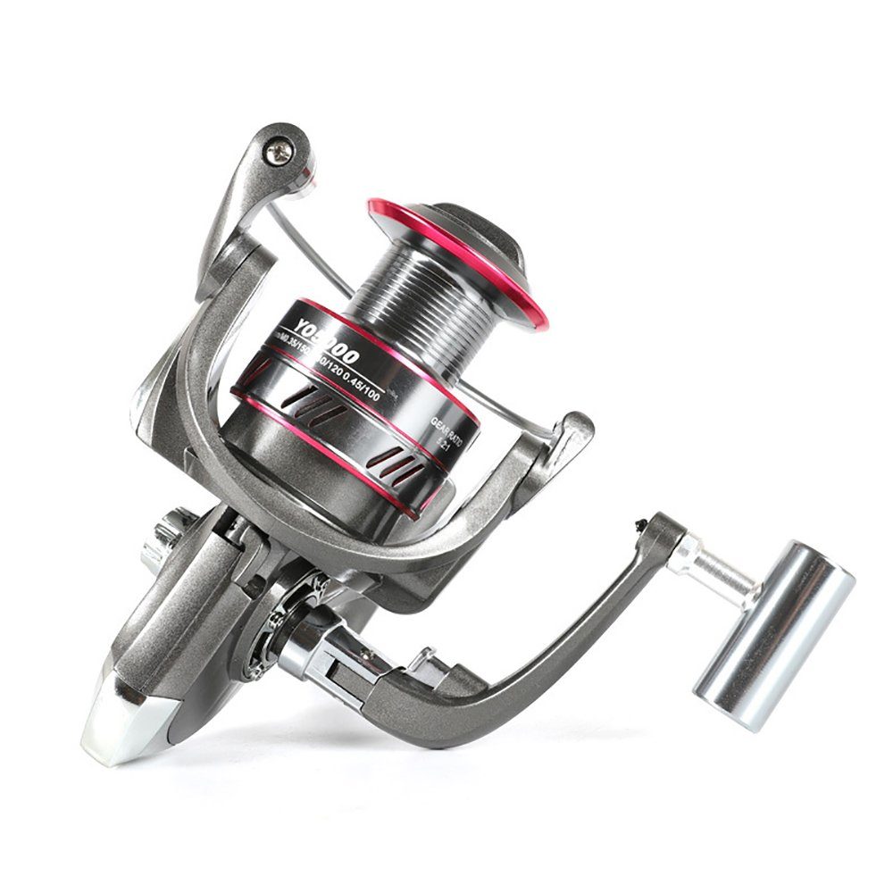 SCOSPORT Stationärrolle Vollmetall Angelrolle Casting Spinnrolle Angelrolle Seerute Rolle, 6 Größen zur Auswahl), 5,2:1 Getriebeübersetzung