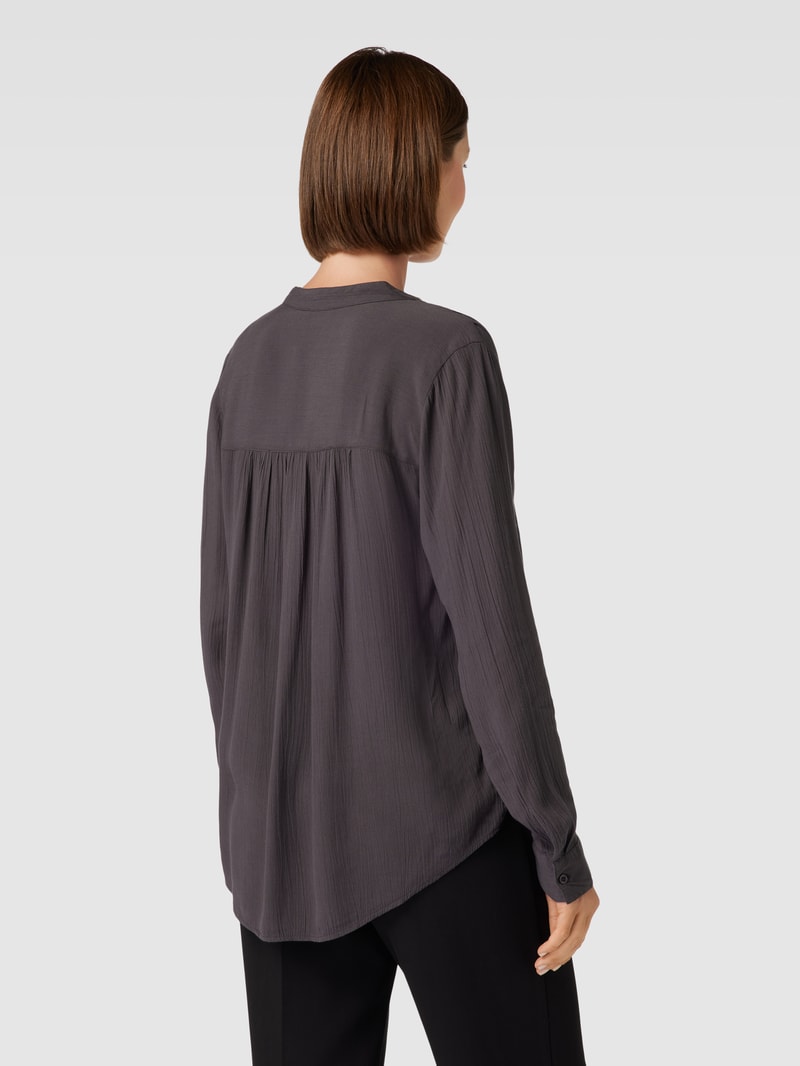 Blusenshirt mit V-Ausschnitt in anthrazit