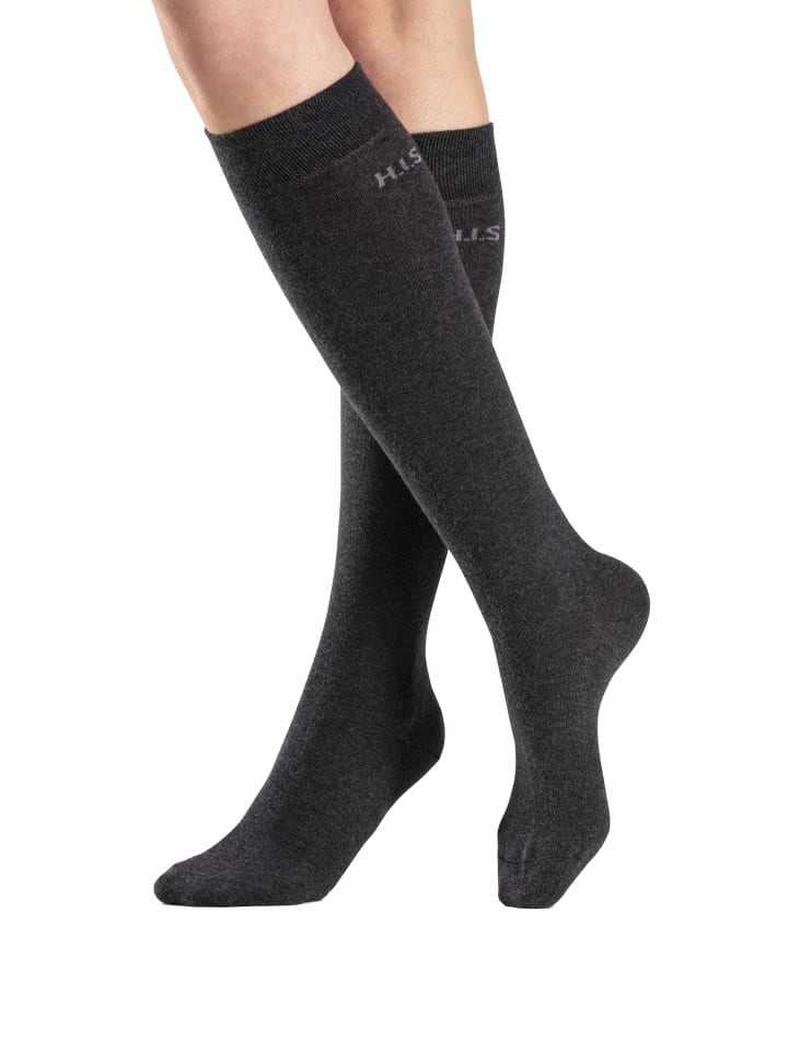 H.I.S Kniestrümpfe in anthrazit-grau günstig kaufen
