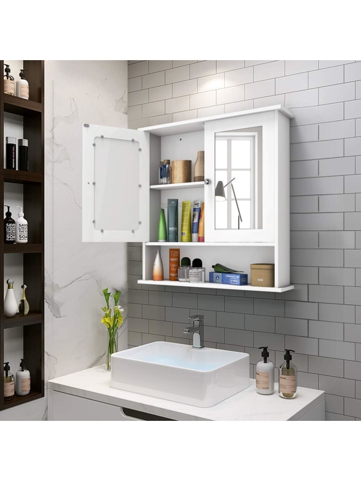COSTWAY Spiegelschrank Badezimmer in Weiß günstig kaufen onesize