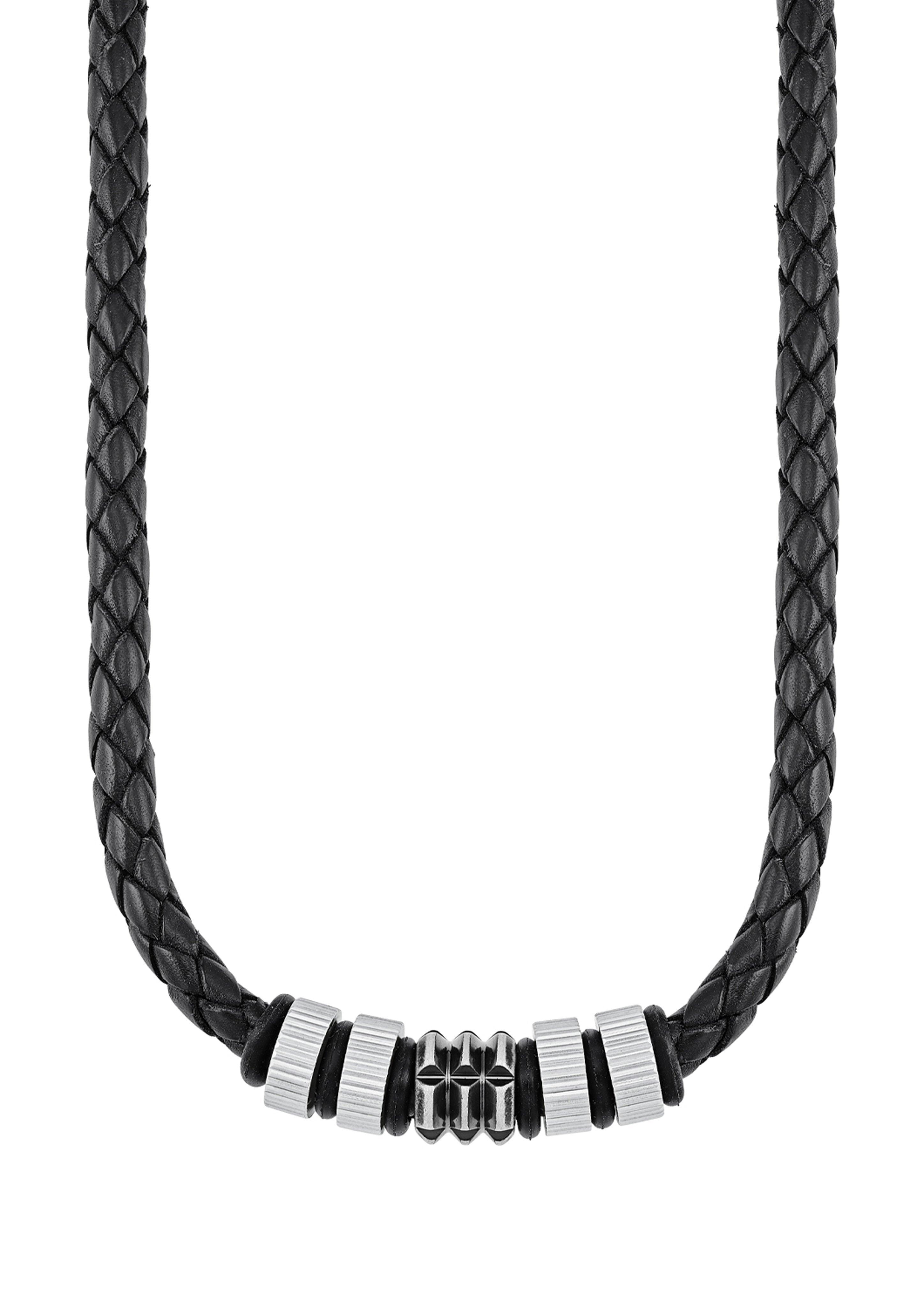 Ledercollier mit Edelstahl-Beads  272.002.6411.4342-99B0
