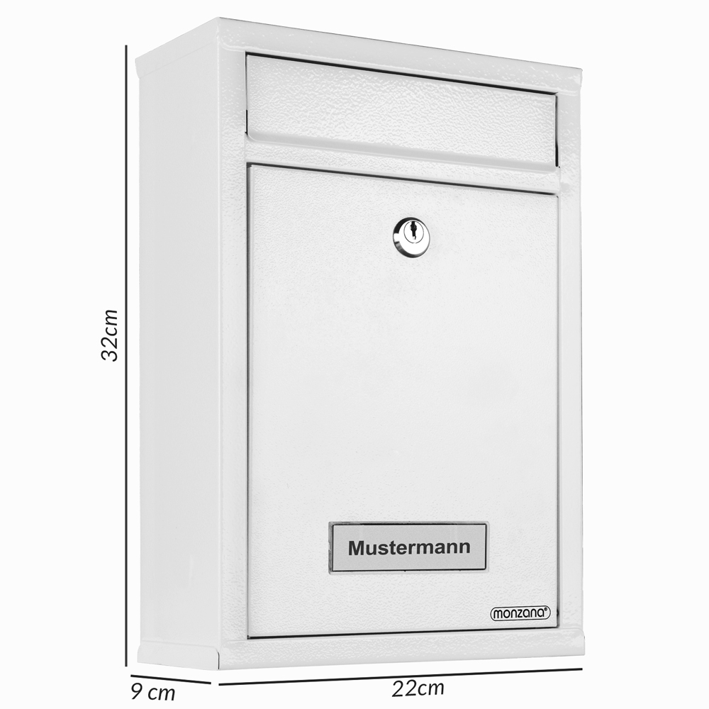 DEUBA Briefkasten 32 x 22 x 9cm weiß