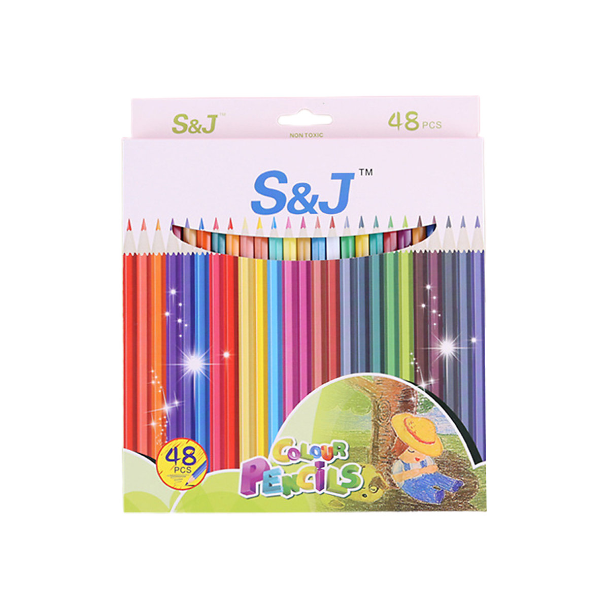 frler Buntstifte Set für Kinder 48 Farben Buntstifte für Kinder