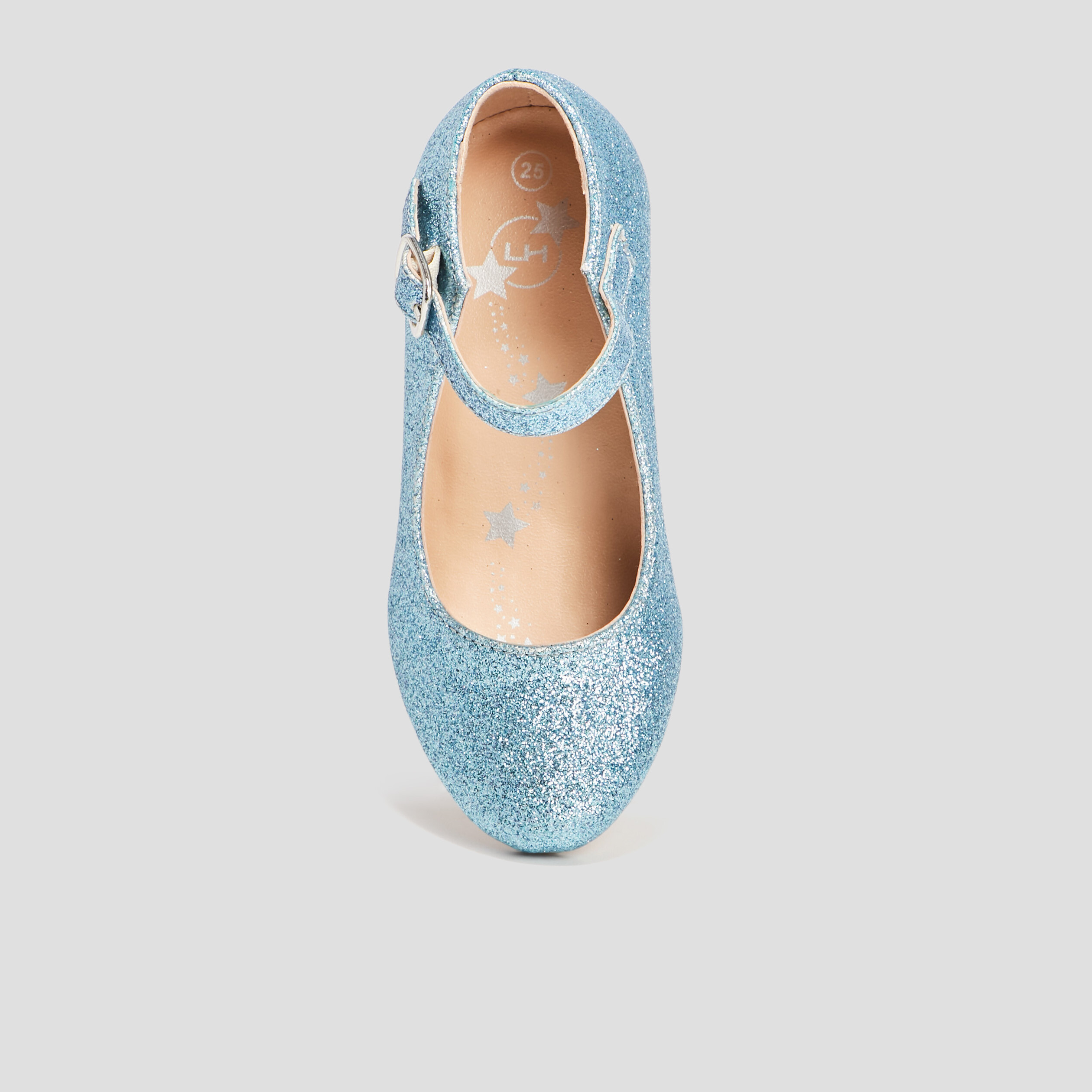 Babies à talons pailletées bleu ciel fille | La Halle