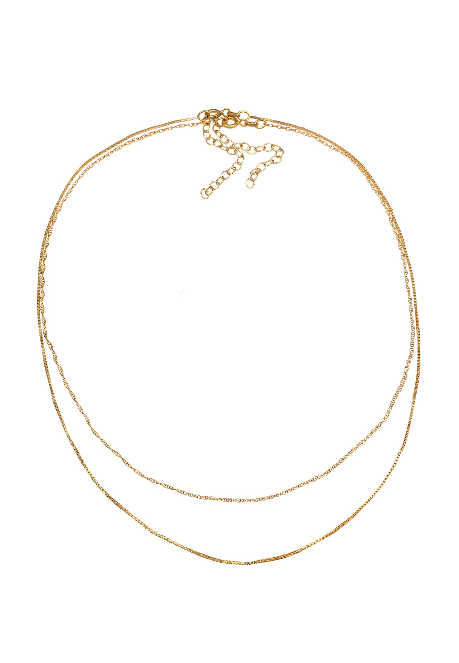 Naszyjnik Elli Choker z weneckim łańcuszkiem, prosty, dla kobiet - srebro (925/1000)