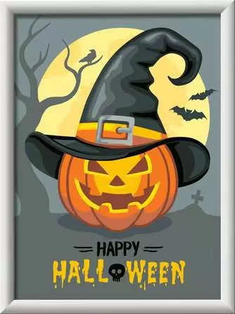 CreArt Happy Halloween - Malen nach Zahlen für Kinder ab 9 Jahren