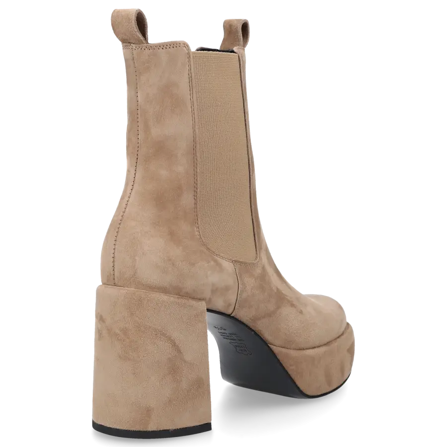 305 SOBE - Chelsea Boots HOOTER Veloursleder - beige