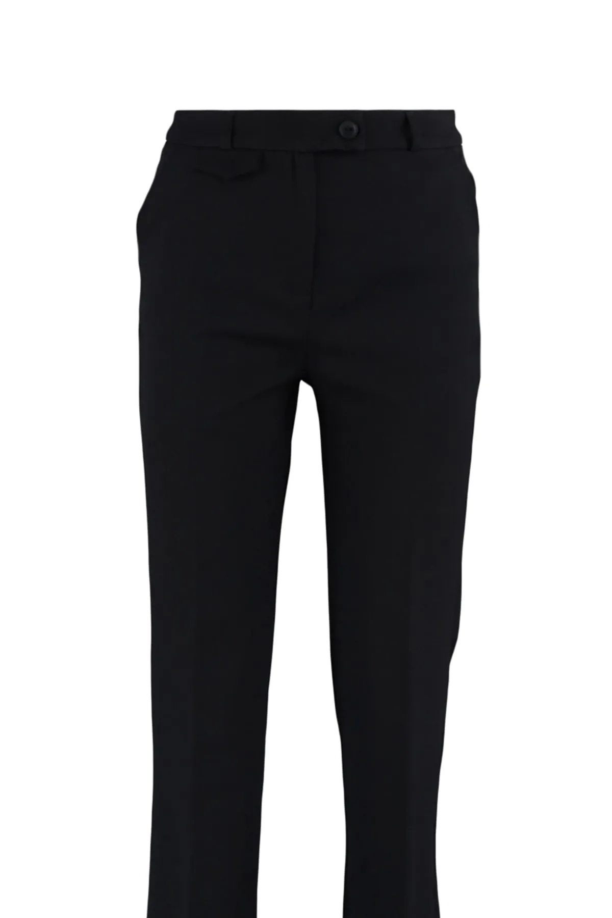 Trendyol Collection  Schwarze Hose mit hohem Bund und weitem Bein/Webhose mit weitem Bein TWOAW23PL00240