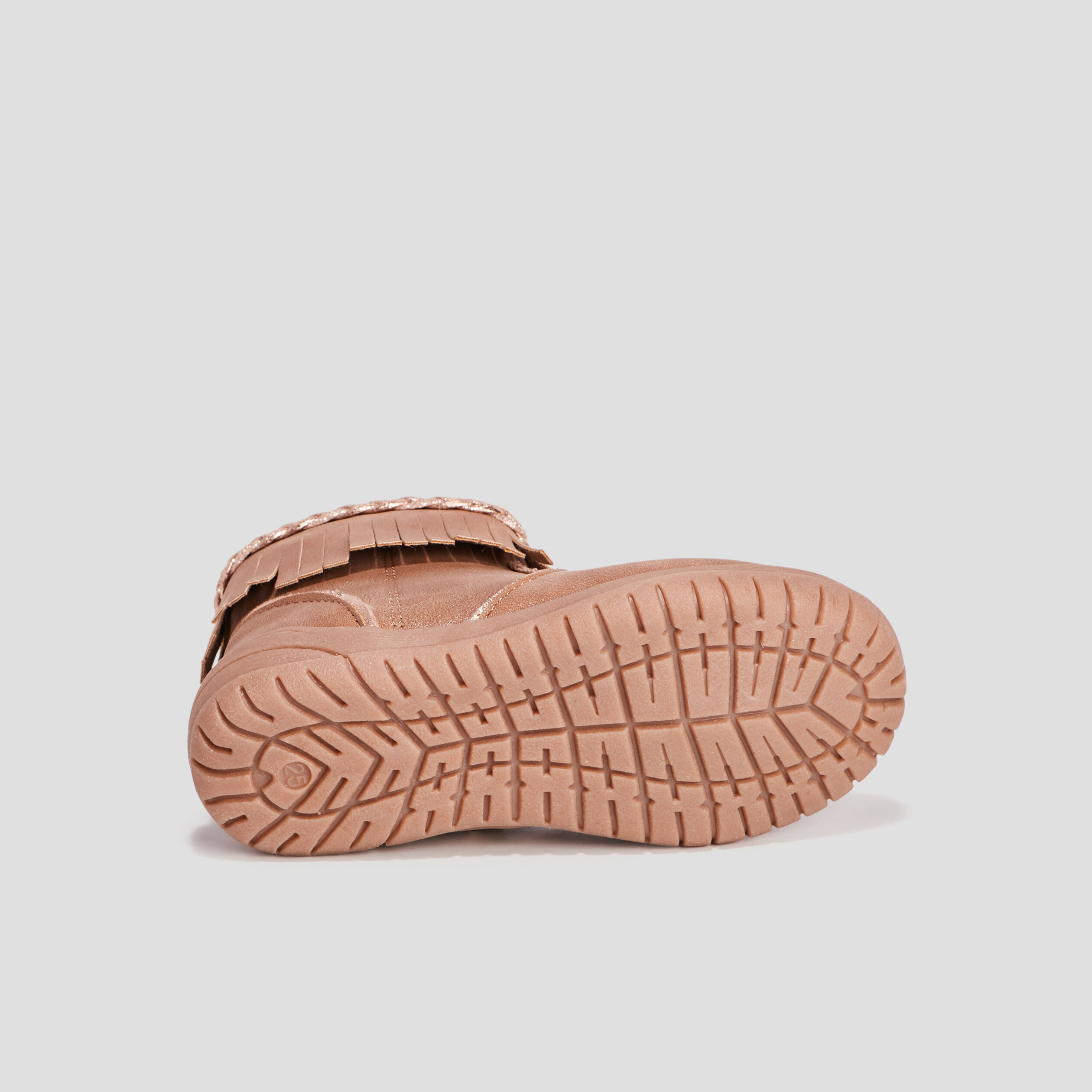 Bottines avec franges camel fille | La Halle